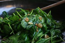 Warm Andorran-style Spinach Salad