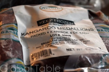Frozen kangaroo is often less gamey because it hasn't been aged.