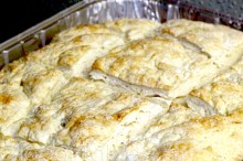 Hot damper bread, fresh from the oven