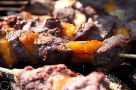 Grilled kangaroo is tender thanks to an overnight marinade