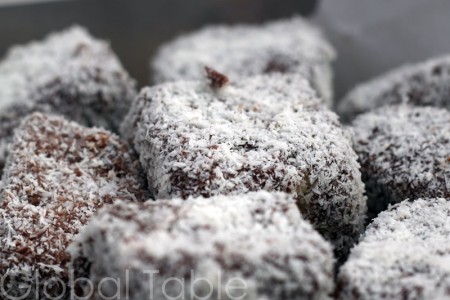 Lamingtons are cake covered in chocolate and coconut