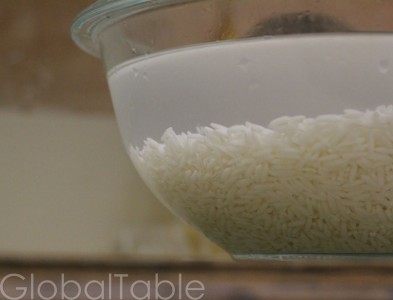 Add salt to the water to help flavor the rice