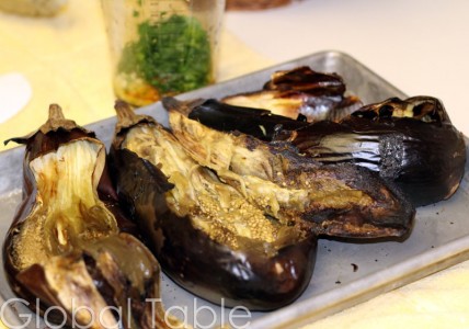 Soft roasted eggplant