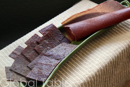 Fruit Leather in strips or rolled up