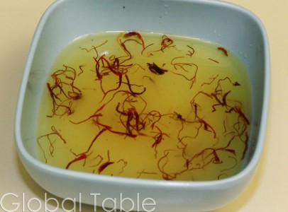 Let the saffron, cardamom, rosewater, and sugar meld