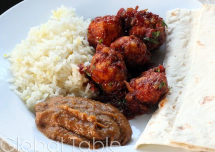 Eggplant Dip is used as a "sauce" in the main course