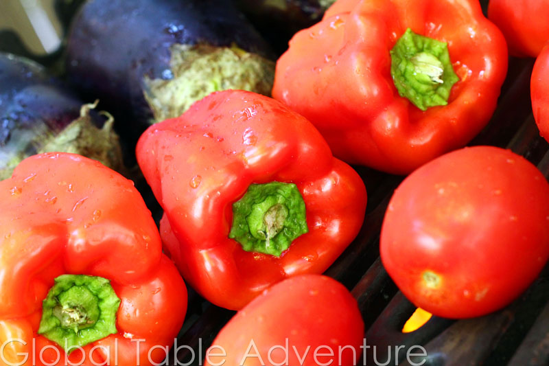 Roasted Eggplant & Bell Pepper Dip Kyopolou Global Table Adventure