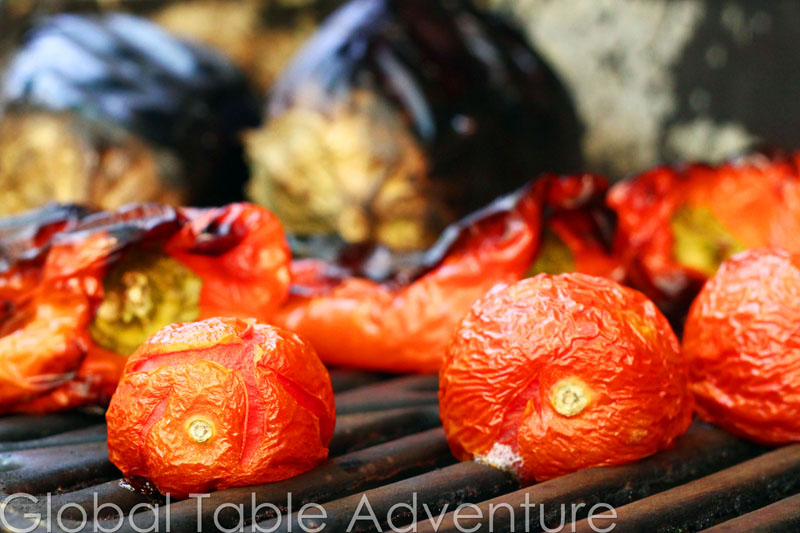 Roasted Eggplant & Bell Pepper Dip Kyopolou Global Table Adventure