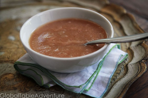 Tart Rhubarb Soup Recipe | Iceland | 7 Cold soup recipes from around the world.
