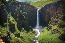 Maletsunyane Falls in Lesotho. Photo by BagelBelt.