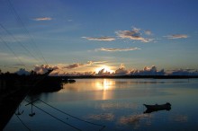 Sunset at Colonia, Yap (taken from Manta Ray Hotel). Photo by Eric Guinther