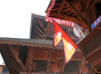 Flag of Nepal. Photo by Christopher Macsurak