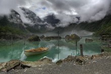 A view of Lake Bondhus in Norway, and in the background of the Bondhus Glacier, part of the Folgefonna Glacier. Photo Alchemist-hp.