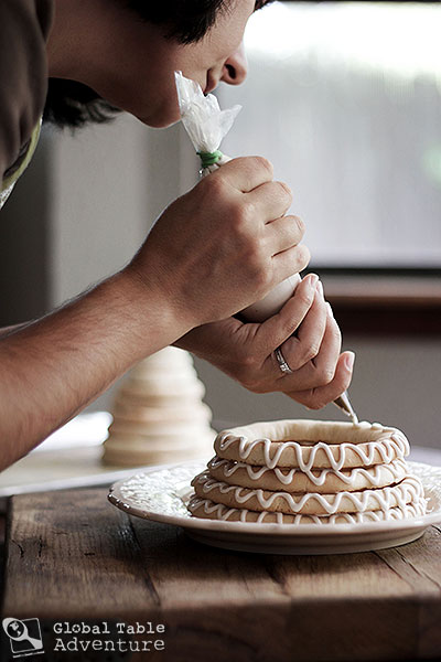 Scandinavian Kitchen - This is a #Kransekage - a 'ring cake' as it's also  known. It's made from ground almond and egg white - and it's really hard to  make it properly. .