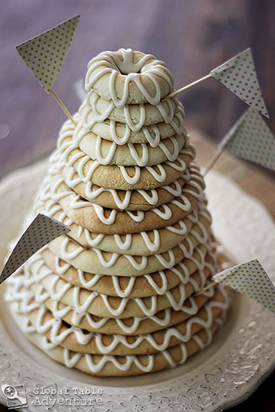 Vegan Kransekake - A traditional Norwegian almond ring cake