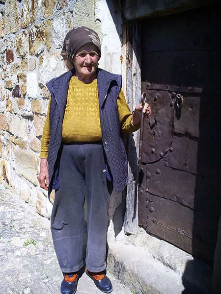 Grandma Jovanka, guardian of Petrova church. Photo by Jovanvb.
