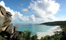 The spectacular beach of Grand Anse on the island of La Digue, Seychelles. Photo by Tobias Alt.