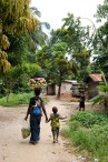 Woman and child in Mile 91, Sierra Leone. Photo by Annabel Symington.