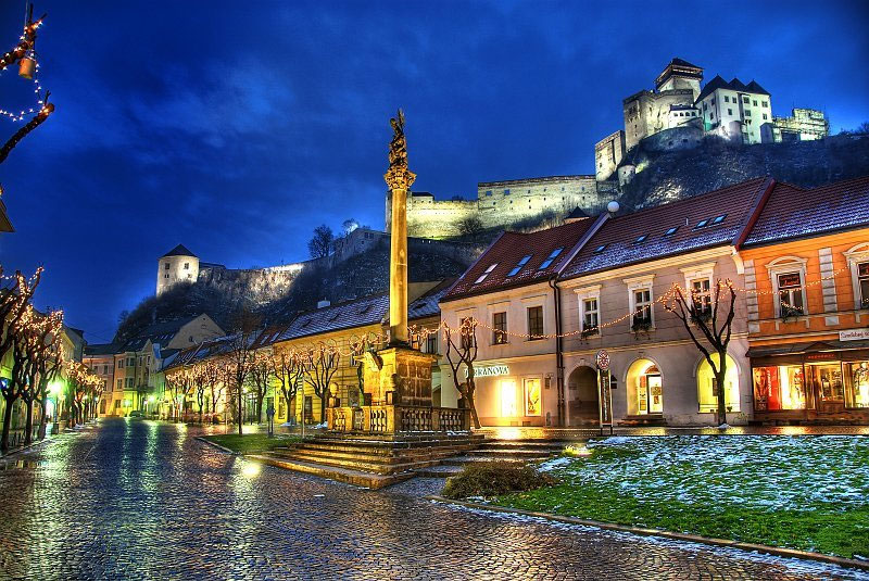 A picture of Trenčín town with Trenčín Castle, Slovakia. Photo by Abphoto.