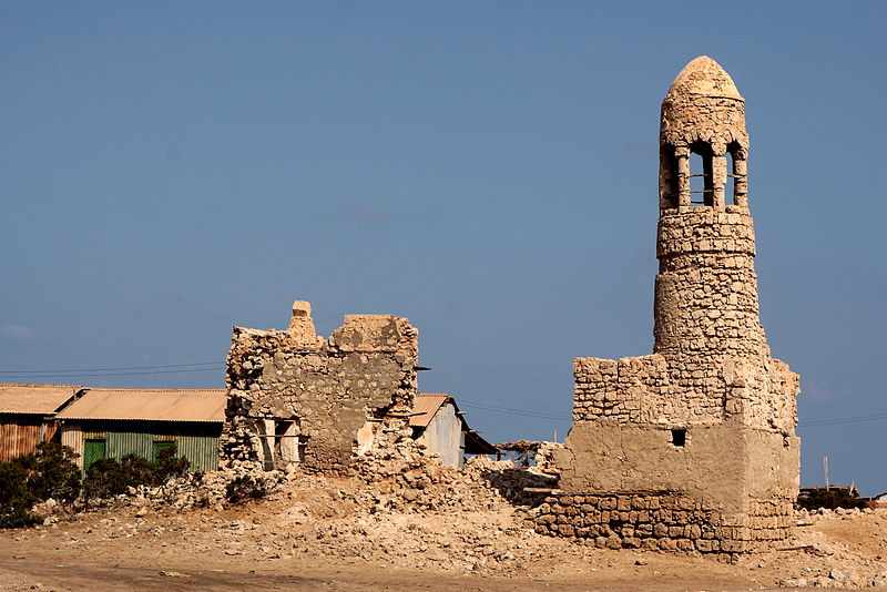 Photo of the ancient mosque of Zeila in Somali. -Walter Callens