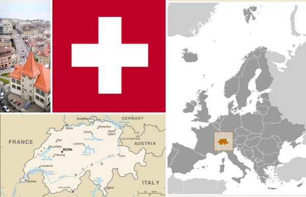 Maps and flag of Switzerland, plus photo of the Mudac Museum for Contemporary Applied Arts in Lausanne. All courtesy of the CIA World Factbook. 