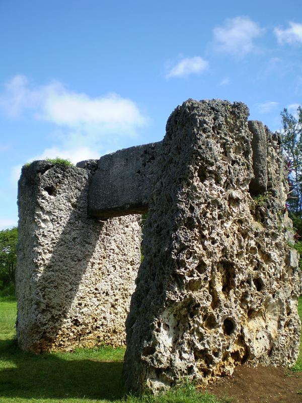 The Tongan Stonehenge, only made from coral. Photo by Tony Bowden.