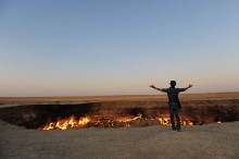 The Darvasa gas crater in Turkmenistan. Photo by Tormod Sandtorv.