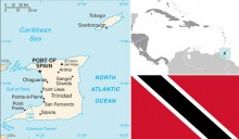 Maps and flag of Trinidad and Tobago courtesy of CIA World Factbook.