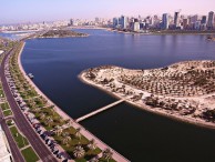 A view of Buhairah Corniche from a residential tower in Sharjah, UAE-by Basil D Soufi