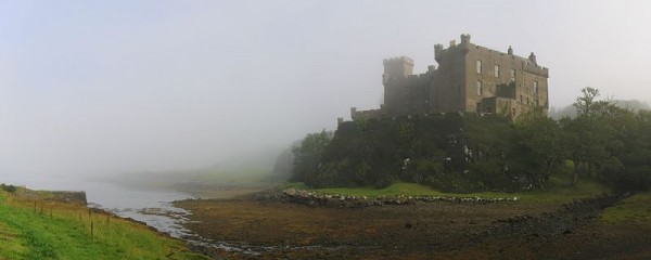 Dunvegan Castle on the Isle of Skye in the mist. Photo by Klaus.