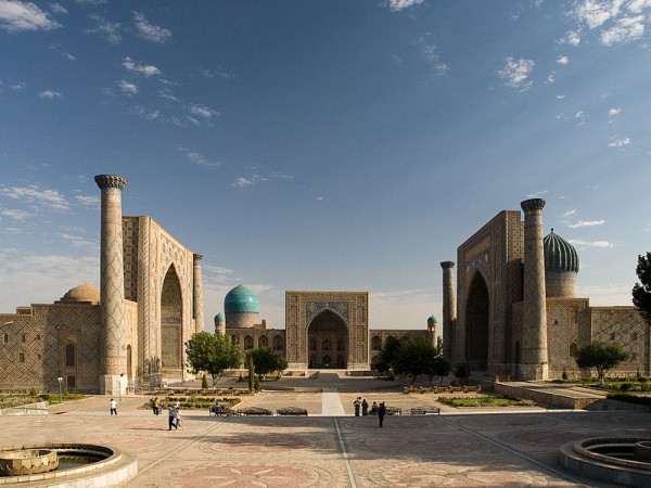 The Registan Square in Samarkand, Uzbekistan. Photo by  Gustavo Jeronimo.