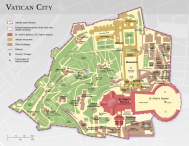 Map of the Vatican City designed by Francesco PIRANEO G.