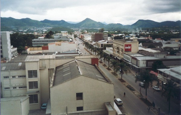Mutare, aerial view of main street looking south. Photo by Seabifar.