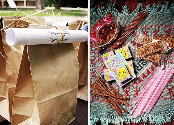 DIY Goody Bags | How to throw an Egyptian-themed birthday party