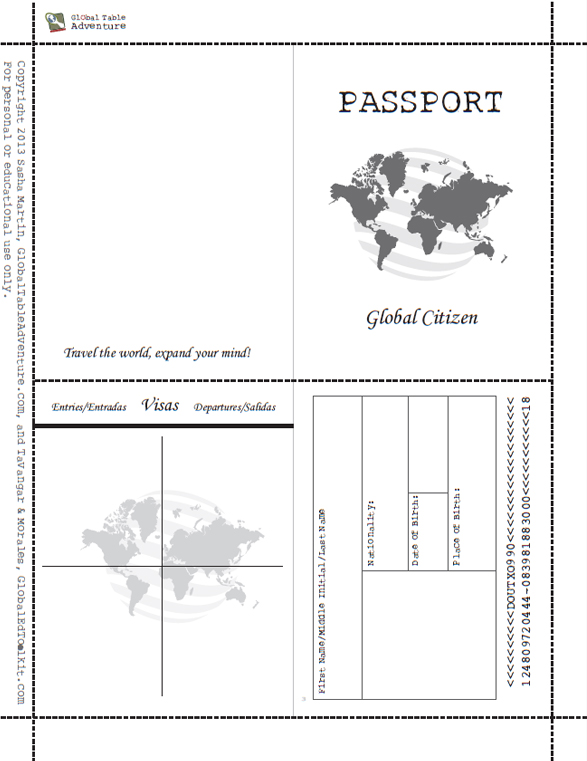 Free Printable Passport Book | Global Table Adventure