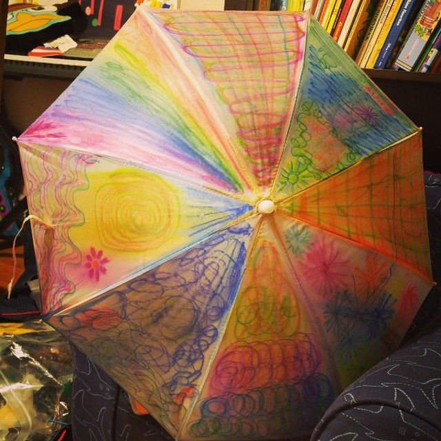 Mary Poppins Birthday Party: Decorate your own umbrella