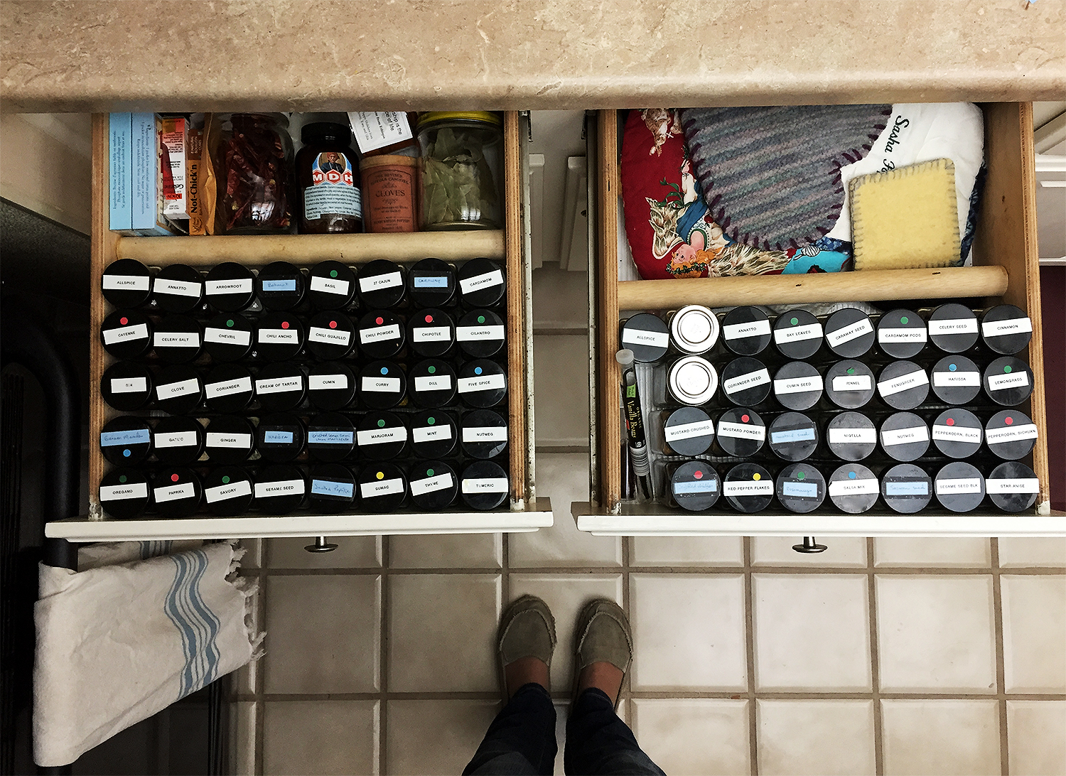 Pull Out Spice Rack Cabinet Drawer - The Brain & The Brawn