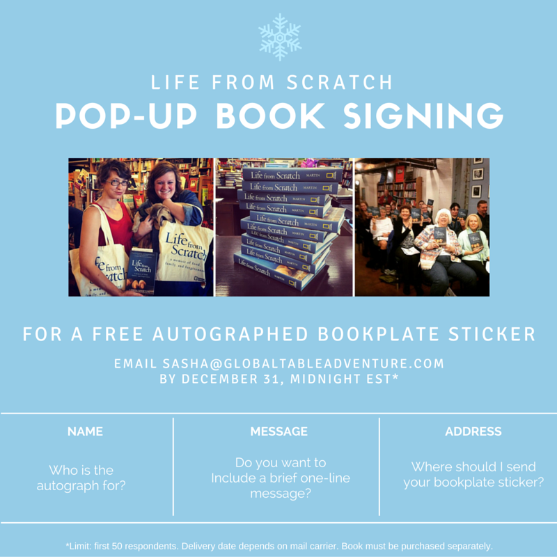 Pop up book signing - Life from Scratch