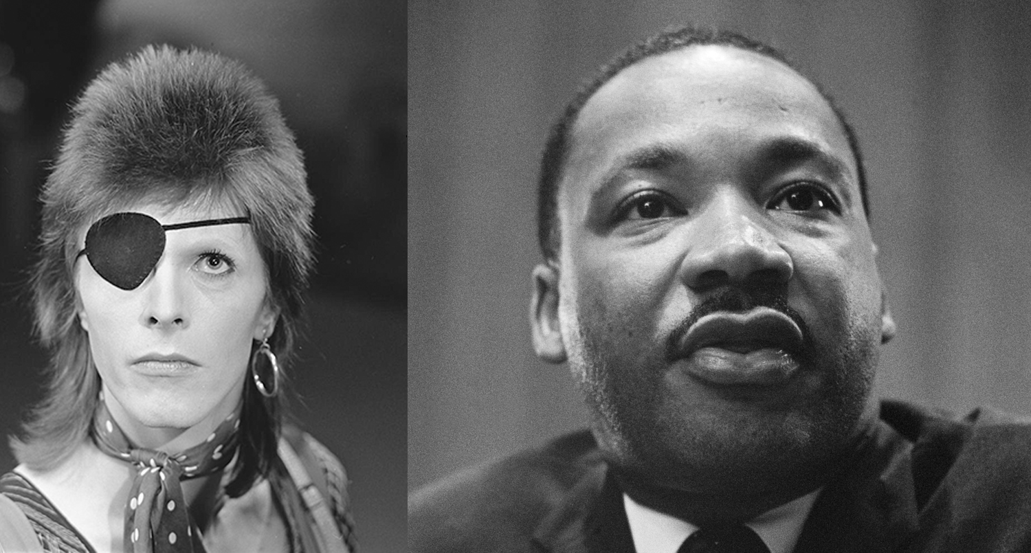  David Bowie by Avro. Martin Luther King by Marion S. Trikosko.