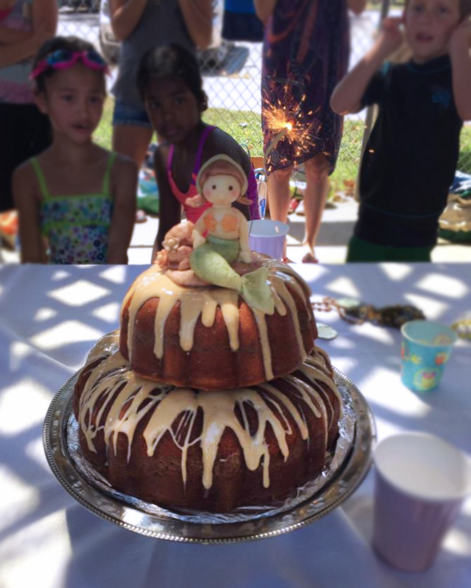 Science of Mermaids Birthday Party: Marzipan cake topper